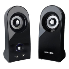 Samsung SMS-M70U Computer 2ch Stereo Speaker USB Power 3.5mm 2W Headphone jack Microphone jack (Black) (Export)