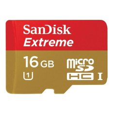 SanDisk Extreme microSDHC Card UHS-I 3 Class 10 16GB with SD Card Adapter - SDSDQXN-016G