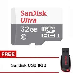 Sandisk MicroSD Ultra 32GB 48MB/s Class 10 + Bonus Sandisk USB 8GB