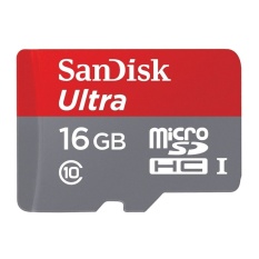 Sandisk Ori Micro SD Card Dengan Adapter - 16GB - 80Mbps - Class 10 - Original Memory TF 16 Gb 80 Mbps Class10- Merah