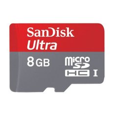 Sandisk Ultra Micro SDHC Card UHS-1 Class 10 - 30MB/s - 8GB With SD Card Adapter