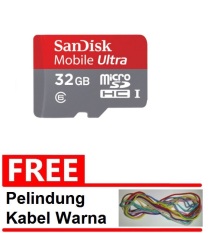 SanDisk Ultra MicroSDHC Card Class 10 80MB/s - 32 GB + Gratis Pelindung Kabel Warna Random