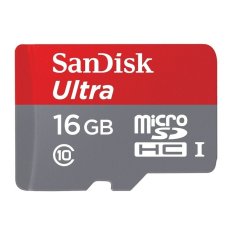 Sandisk Ultra microSDHC Card UHS-I Class 10 (80MB/s) 16GB with SD Card Adapter