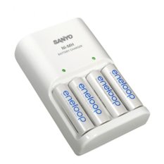 Sanyo Charger Basic + Baterai Eneloop isi 4