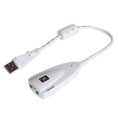 Seeedmall 5Hv2 White USB Virtual 7.1 Channel 3D Audio External Sound Card Adapter CAJR (Intl)