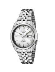Seiko 5 Automatic SNK 355K1 - Jam Tangan Pria - Silver - Stainless Steel