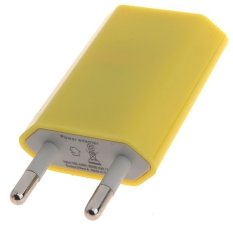 SeresRoad EU Plug Power Adapter AC Wall Charger with USB Port for Apple iPhone Samsung S5 Cell Phone (Yellow)- Intl