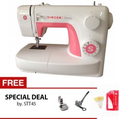 Singer 3210 Simple Mesin Jahit Portable STT.45 + Gratis Darning Foot + Gathering Foot + Golden Tip Needle