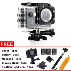 SJ4000 1080P 12MP Full HD Sport Action Camera + 3 Battery+ Super Kits(Black) - Intl