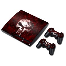Skin Sticker Cover Decal for PS3 PlayStation 3 Slim with 2 Controllers
