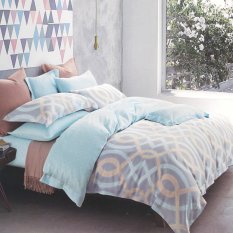 Sleep Buddy Set Sprei dan Bed Cover Blue Ocean Sutra Tencel