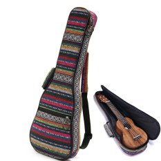 Soft Padded Cotton Folk Style Hand Portable Bag Case Cover for 23 inch Ukulele