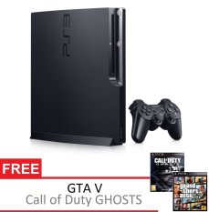 Sony PS3 Playstation 3 Slim 120GB Black + Gratis 2 DVD Game