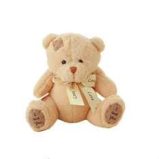 Spicegift Boneka Teddy Bear Beruang Patch I Love You Export Quality Coklat