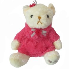Spicegift Boneka Teddy Bear (Beruang) Winter Dress Pink Tua size L