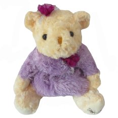Spicegift Boneka Teddy Bear (Beruang) Winter Dress Ungu size M