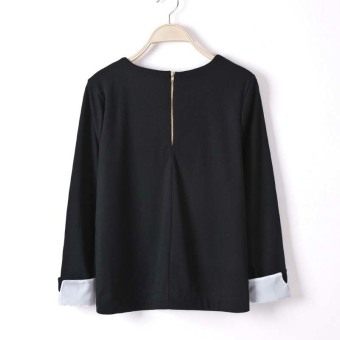 sporter sweatshirt zipper stitching chemise black sporter sweatshirt zipper stitching chemise black