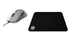 Steelseries Bundle Mouse Rival 300 - White + Mousepad QCK Black