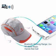 Stylish Bluetooth Music Sun Hat Headphone Popular Bluetooth 4.0 + EDR Stereo Music Hat Earphone Topee Sport Peaked Cap & Bluetooth Headset 2-in-1 Supports Hands-free Talking for Smart Phones Tablet PC (Intl)