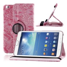 Stylish Flower Pattern 360 Degrees Rotation Folding Stand Flip Case Cover Skin Protector for Samsung Galaxy Tab 3 8.0 inch T310 T311