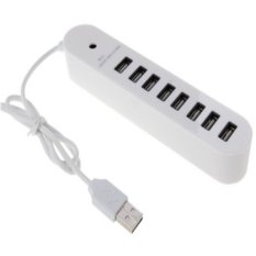 Super Speed Oval USB Hub 2.0 8 Ports Cable Length 50cm - Putih