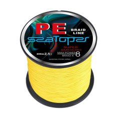 Super Strong 8 Strands 300M 0.165mm 20LB 100% PE Multifilament Braided Fishing Line (Yellow)