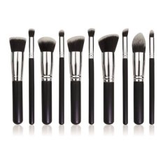Superlady Professional 10Pcs Cosmetic Makeup Make Up Brush Brushes Set Kit Tools Super Soft Pouch Bag Case Black- Intl