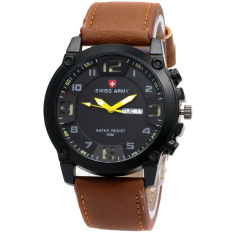 Swiss Army BOGOF Jam Tangan Pria - Kulit - Coklat - SA 7169C BL BRW
