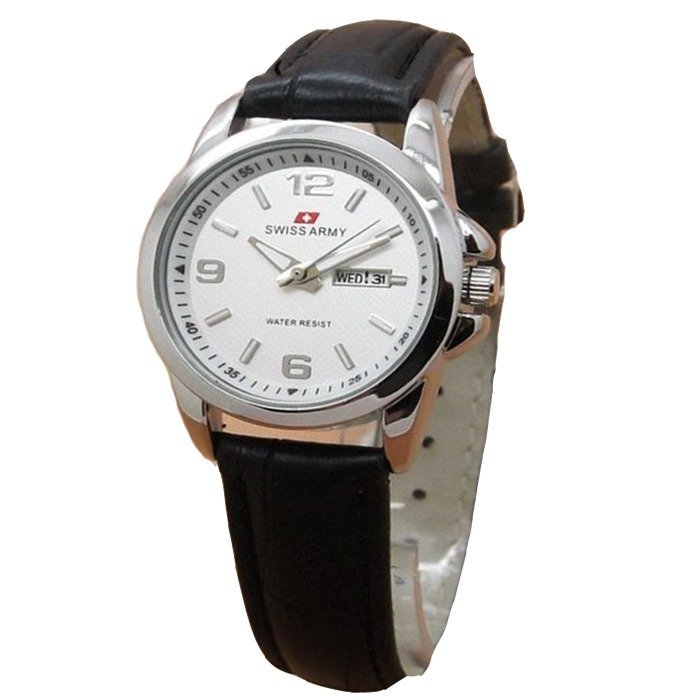 Swiss Army Jam Tangan Wanita - Leatehr strap - Black - SA1571 BWL