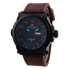 Swiss Army Mens Elegant - Cokelat - Stainless/Kulit - SA 7169 BL DABRWBLUE