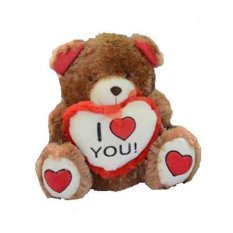 Syuka Kids Boneka Teddy Bear I Love You 55 cm (SNI) - Coklat Tua