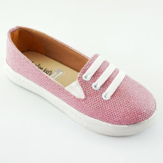 TrendiShoes Sepatu Anak Cewe Slip On Glitter - Pink