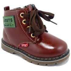 TrendiShoes Sepatu Boot Anak Kulit Import - Coklat