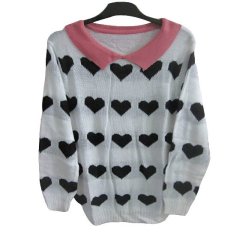 Trilogia Sweater Rajut Love Colar Putih One Size