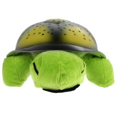Turtle Night Light Stars Projector Baby Lamp Plush Toy Green - Intl
