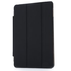 Ultra Slim Magnetic Leather Smart Cover Hard Back Case with Stand Function for iPad Mini 4 (Black)