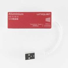 uNiQue USB Hub 2.0 4-port Aluminium Box U2-15 Pink