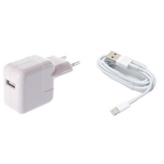 Universal Charger iPad 4 / Air / Mini / Mini Retina + Kabel Data Lightning - Putih