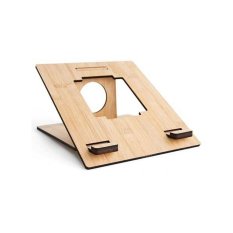 Universal Fashion Wood Style Portable Laptop Stand - Cokelat