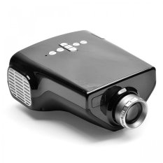 Universal Portable LED Projector 50 ANSI Lumens Multiple Interface with Remote Support USB Flash Disk / SD Card - Hitam