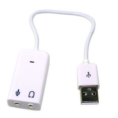 USB 2.0 Virtual 7.1 Channel Audio 3D Sound Card Adapter with Cable Line - INTL