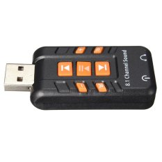 USB External 3D Virtual 8.1 Channel Audio PC/Laptop/Headphone Sound Card Adapter (Black) (Intl)