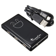 USB2.0 7 Port Hub Dual-core Chips External Power Hub Adapter DC 5v 1A For Laptop- Intl