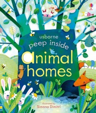 Usborne Peep Inside Animal Homes (Buku Edukasi Bahasa Inggris Import Anak)