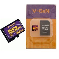 V-Gen Kartu Memori Micro SD 32GB Class 10 + Adapter