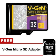 V-GeN Micro SD Class 10 Turbo 32 GB + Gratis V-Gen Micro SD Adapter