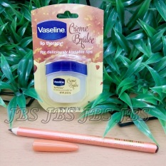 Vaseline Lip Therapy Creme Brulee - 7gr - Made In USA + Pensil Alis - Eyebrow Pencil - Cokelat