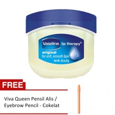 Vaseline Lip Therapy Original - 7gr + Pensil Alis - Eyebrow Pencil - Cokelat