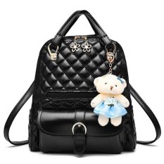 Vicria Tas Ransel Branded - Flowers Ring Women Korean Elegant PU
Leather - Hitam