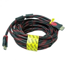 Vikento Kabel HDMI Male to HDMI Male - 10M - Jaring - Hitam